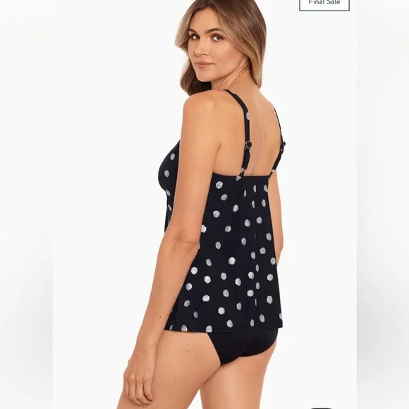 NWT MIRACLESUIT Pizzelles Love Knot Tankini Top